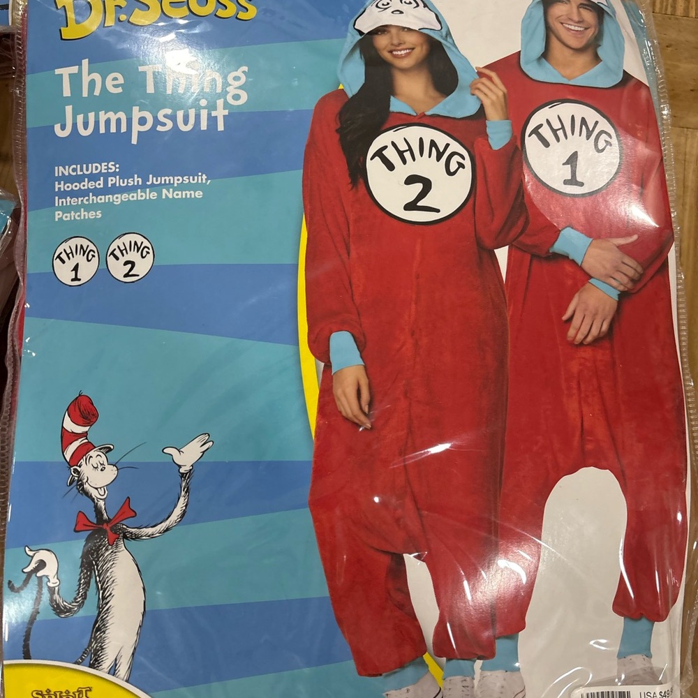 Dr. Seuss Red and Blue Thing Jumpsuit Costume